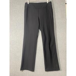 Tribal Women's Stretch Black Flat It Pants size 12 Petite Pull On Pants